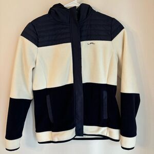 Lauren Ralph Lauren Navy Blue and Cream Fleece Jacket